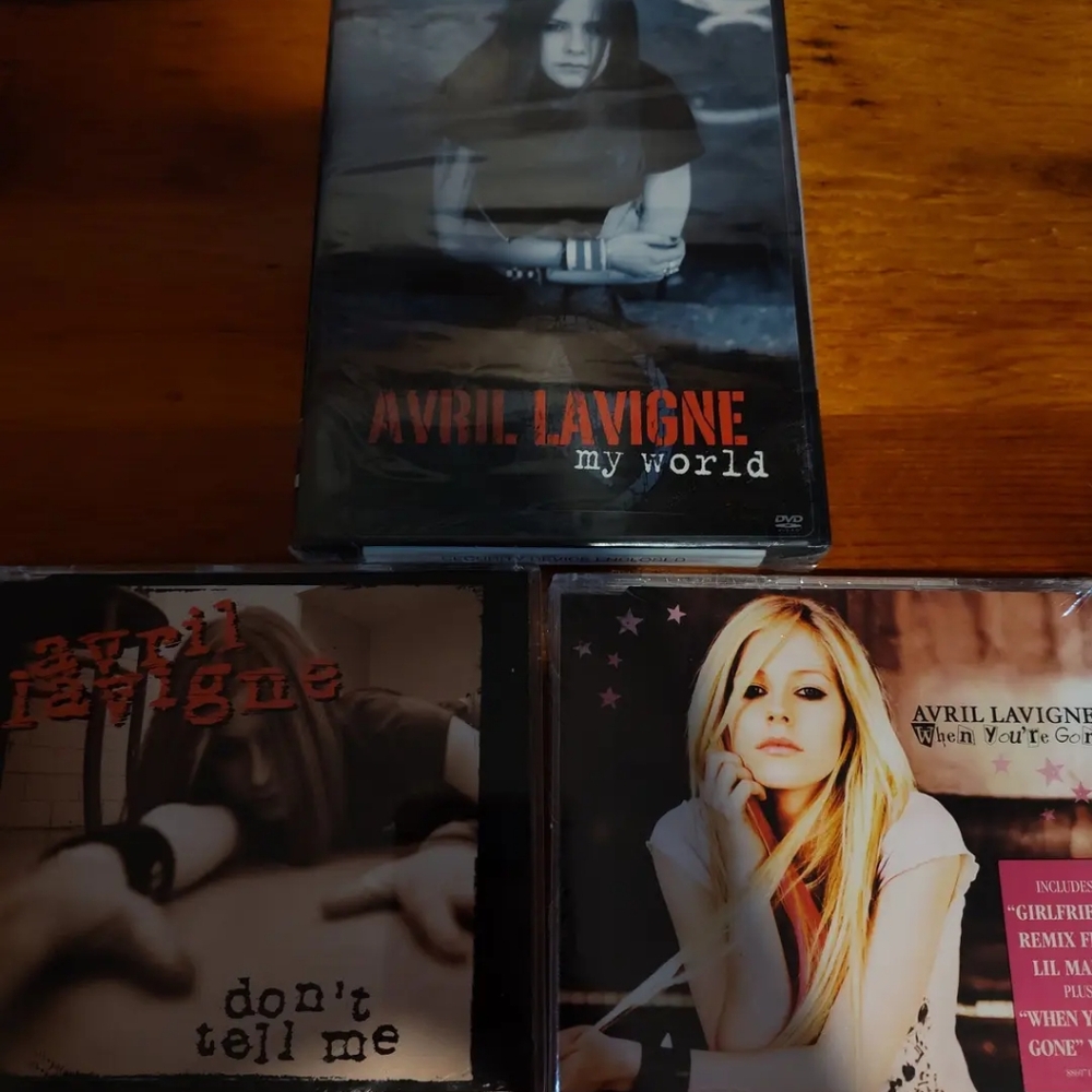 Avril Lavigne my word DVD and single CDs 1 unopened